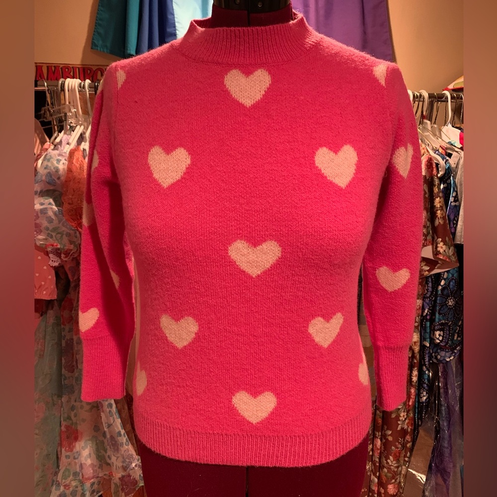 Pink Heart Sweater